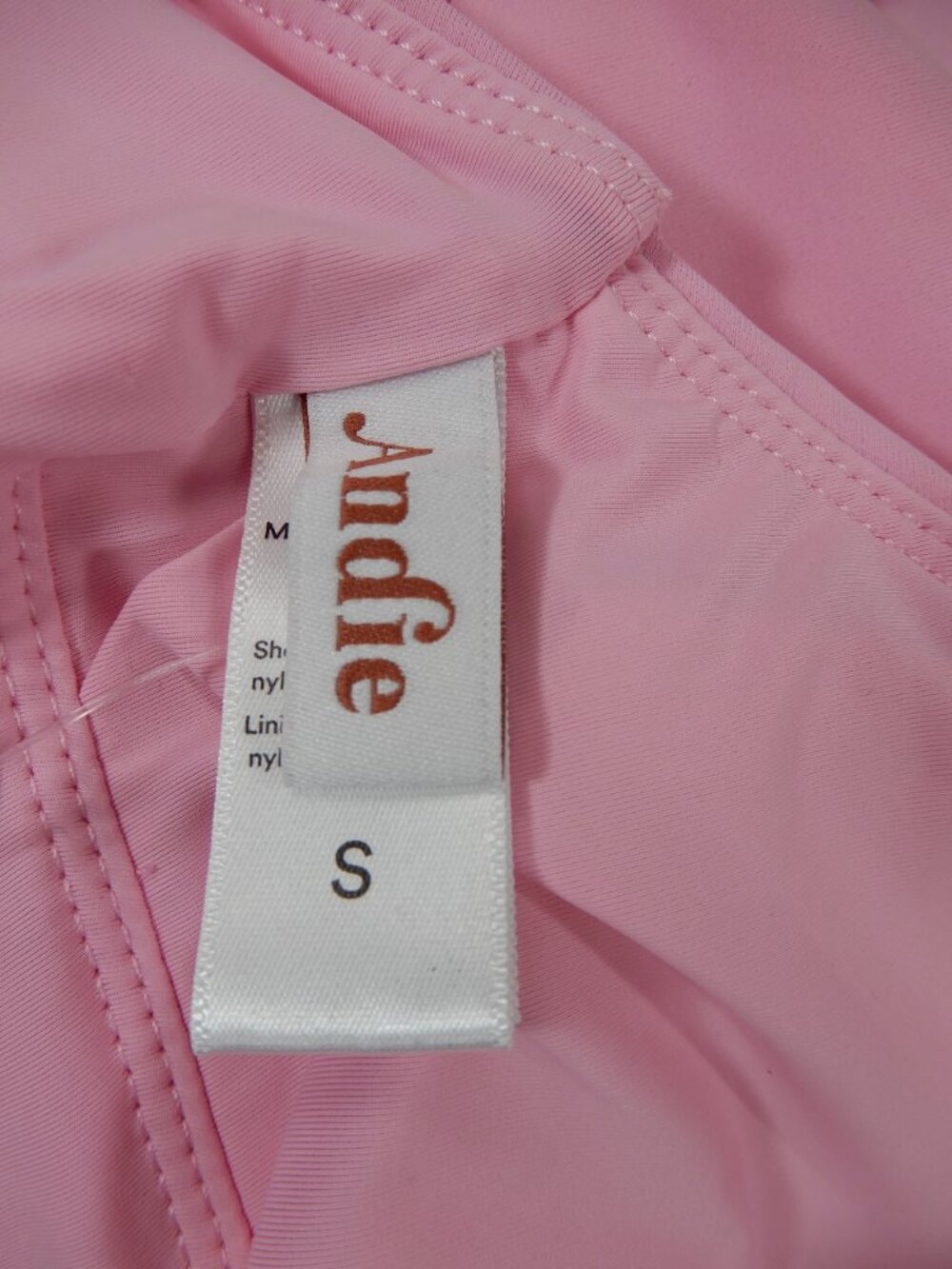 Andie The Lanikai One Piece SWIMSUIT Size S Rosebloom Pink V-neck NEW $122 - Picture 5 of 10
